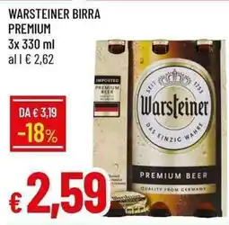 Galassia Warsteiner birra premium offerta