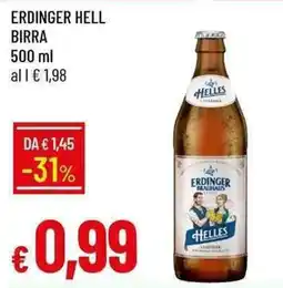 Galassia Erdinger Hell birra offerta