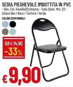 Galassia Sedia pieghevole imbottita in pvc offerta