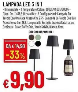 Galassia Lampada LED 3 in 1 offerta