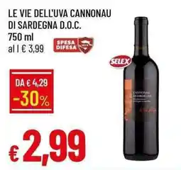 Galassia Le vie dell'uva cannonau di Sardegna D.O.C. offerta