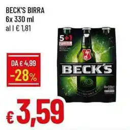 Galassia Beck's birra offerta