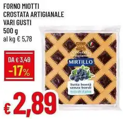 Galassia Forno Miotti crostata artigianale mirtillo offerta