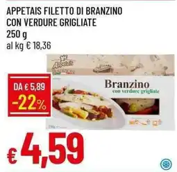 Galassia Appetais filetto di branzino con verdure grigliate offerta