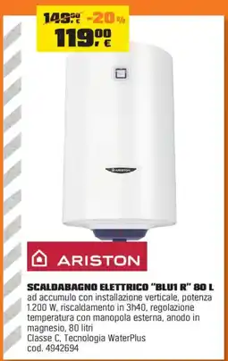 OBI Scaldabagno elettrico Ariston "Blu1 R" offerta