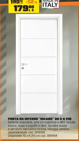 OBI Porta da interno "Milano" offerta