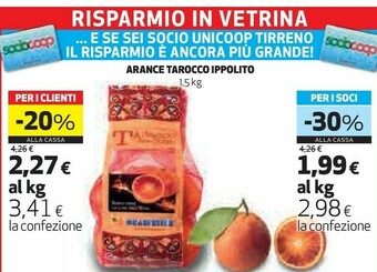 Coop Arance tarocco ippolito offerta