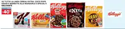 Carrefour Iper Kellogg's Cereali Extra Coco Pops Krave e Barrette alle Mandorle e Special K offerta