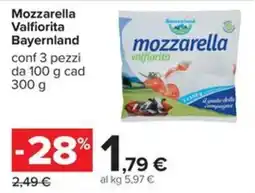 Carrefour Iper Mozzarella Valfiorita Bayernland offerta