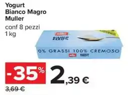 Carrefour Iper Yogurt Bianco Magro Muller offerta