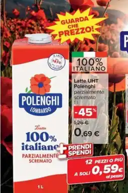 Carrefour Iper Latte parzialmente scremato Polenghi offerta