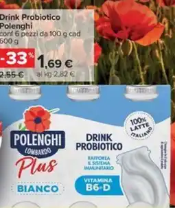 Carrefour Iper Drink Probiotico Polenghi Plus Bianco offerta