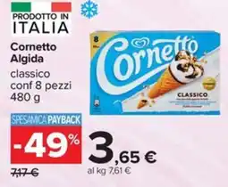 Carrefour Iper Cornetto Algida classico offerta