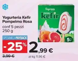 Carrefour Iper Yogurteria Kefir Pompelmo Rosa offerta