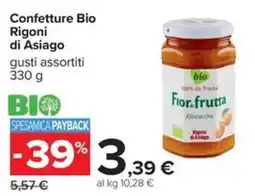 Carrefour Iper Confettura Bio Rigoni di Asiago offerta