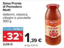 Carrefour Iper Salsa Pronta di Pomodoro Mutti Datterini offerta
