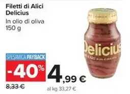 Carrefour Iper Filetti di Alici Delicius offerta
