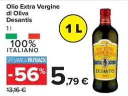 Carrefour Iper Olio Extra Vergine di Oliva Desantis offerta