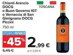 Carrefour Iper Chianti Arancio DOCG Piccini offerta