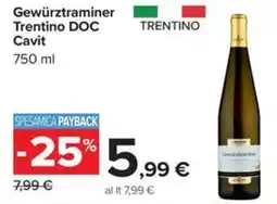 Carrefour Iper Gewürztraminer Trentino DOC Cavit offerta