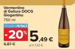 Carrefour Iper Vermentino di Gallura DOCG Giogantinu offerta