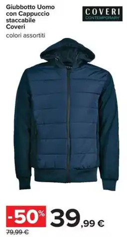 Carrefour Iper Giubbotto Uomo con Cappuccio staccabile Coveri offerta