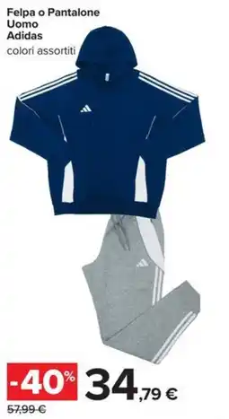 Carrefour Iper Felpe o Pantalone Uomo Adidas offerta