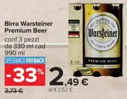 Carrefour Iper Birra Warsteiner offerta