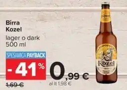 Carrefour Iper Birra Kozel offerta