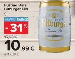Carrefour Iper Fustino Birra Bitburger Pils offerta
