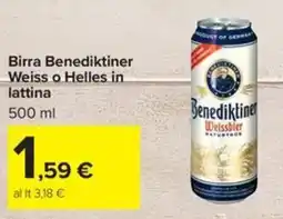 Carrefour Iper Birra Benediktiner Weiss o Helles offerta