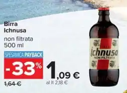 Carrefour Iper Birra Ichnusa non filtrata offerta