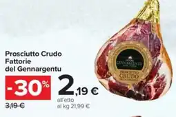 Carrefour Iper Prosciutto Crudo Fattorie del Gennargentu offerta