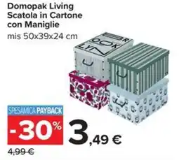 Carrefour Iper Domopak Living Scatola in Cartone con Maniglie offerta
