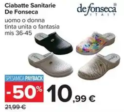 Carrefour Iper Ciabatte Sanitarie De Fonseca offerta