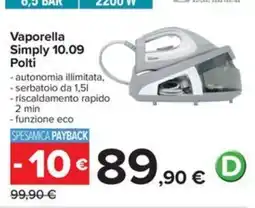 Carrefour Iper Vaporella Simply 10.09 Polti offerta