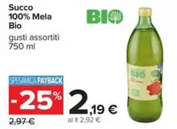 Carrefour Iper Succo 100% Mela Bio offerta