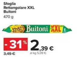 Carrefour Iper Sfoglia Rettangolare XXL Buitoni offerta