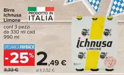 Carrefour Iper Birra Ichnusa Limone offerta