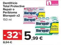 Carrefour Iper Dentifricio Total Protective Repair o Peribioma Biorepair offerta