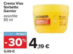 Carrefour Iper Crema Viso Sorbetto Garnier offerta