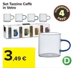 Carrefour Iper Set Tazzine Caffè in Vetro offerta