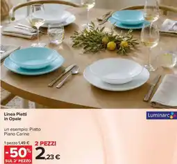 Carrefour Iper Linea Piatti in Opale Luminarc offerta