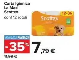 Carrefour Iper Carta Igienica La Maxi Scottex offerta
