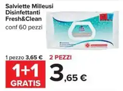Carrefour Iper Salviette Milleusi Disinfettanti Fresh&Clean offerta