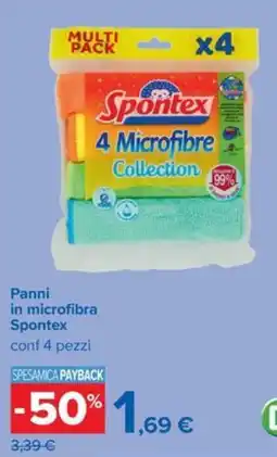 Carrefour Iper Panni in microfibra Spontex offerta