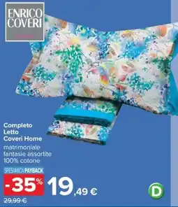 Carrefour Iper Coveri Home Completo Letto offerta