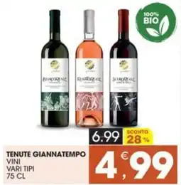 Mercati di Città La Prima Tenute Giannatempo vini vari tipi offerta