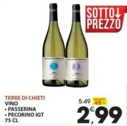 Mercati di Città La Prima Terre di Chieti Vino Passerina Pecorino IGT offerta