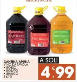 Mercati di Città La Prima Cantina Apulia vino da tavola offerta
